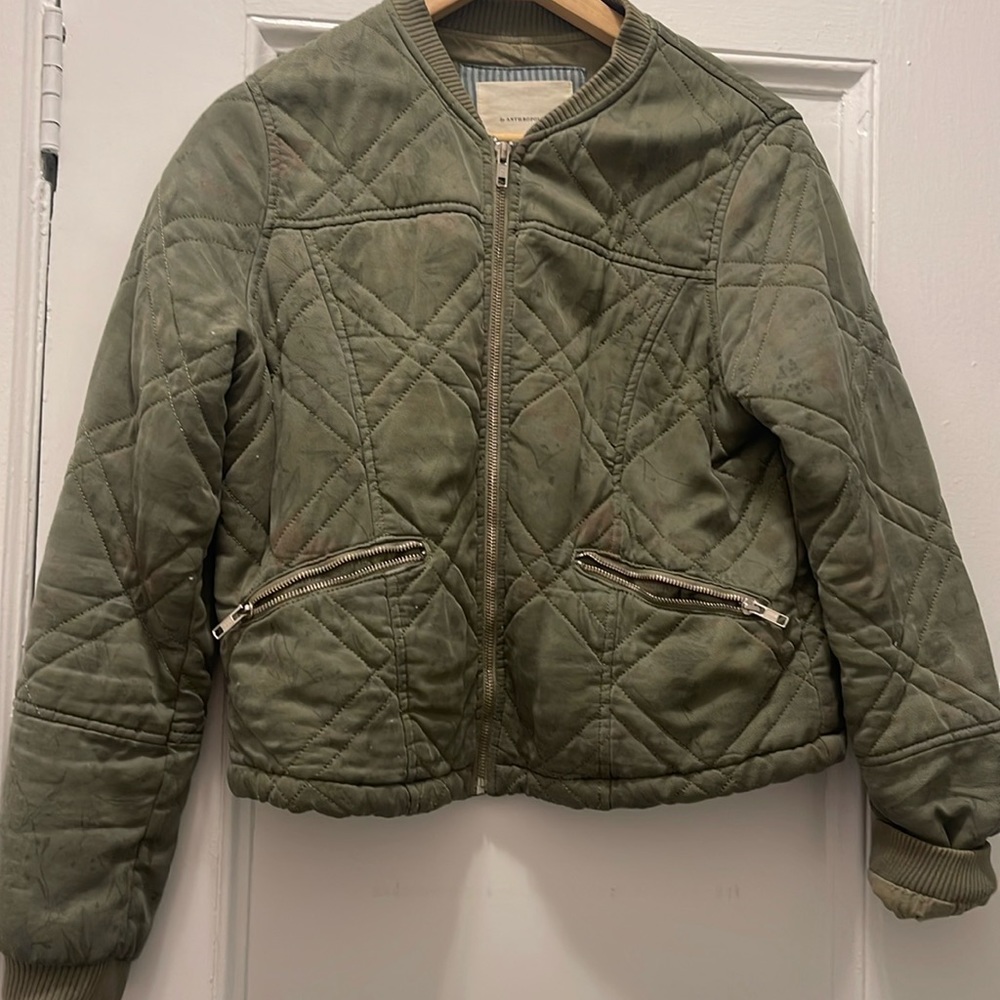 Anthropologie light bomber jacket